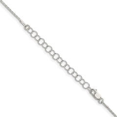 Sterling Silver .95mm Diamond-cut Round Spiga Chain w/2in ext.