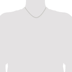 Sterling Silver Rhodium-plated .95mm Diamond-cut Round Spiga Chain - 7