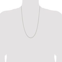 Sterling Silver Rhodium-plated .95mm Diamond-cut Round Spiga Chain - 6