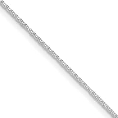 Sterling Silver Rhodium-plated .95mm Diamond-cut Round Spiga Chain - 7