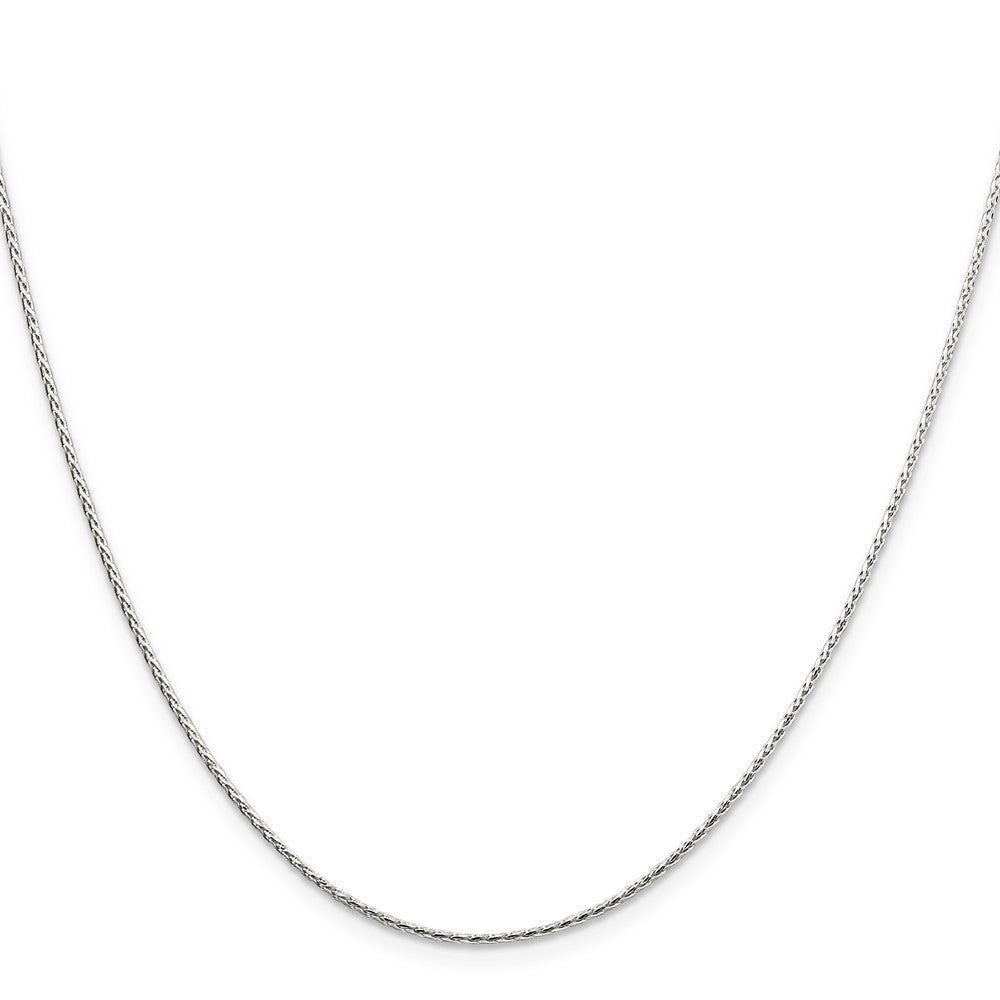 Sterling Silver 1.25mm Diamond-cut Round Spiga Chain - 8