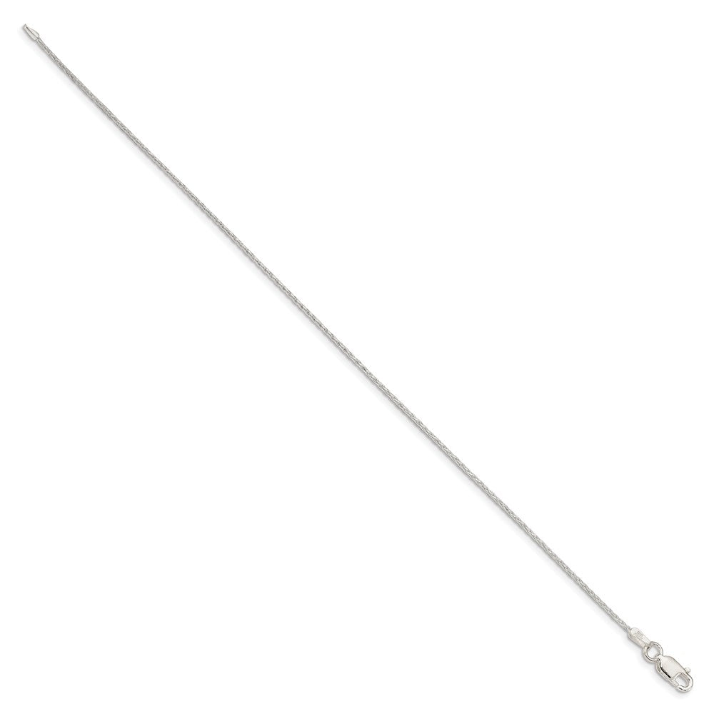 Sterling Silver 1.25mm Diamond-cut Round Spiga Chain - 4