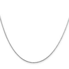 Sterling Silver Rhodium-plated 1.25mm Diamond-cut Round Spiga Chain - 8