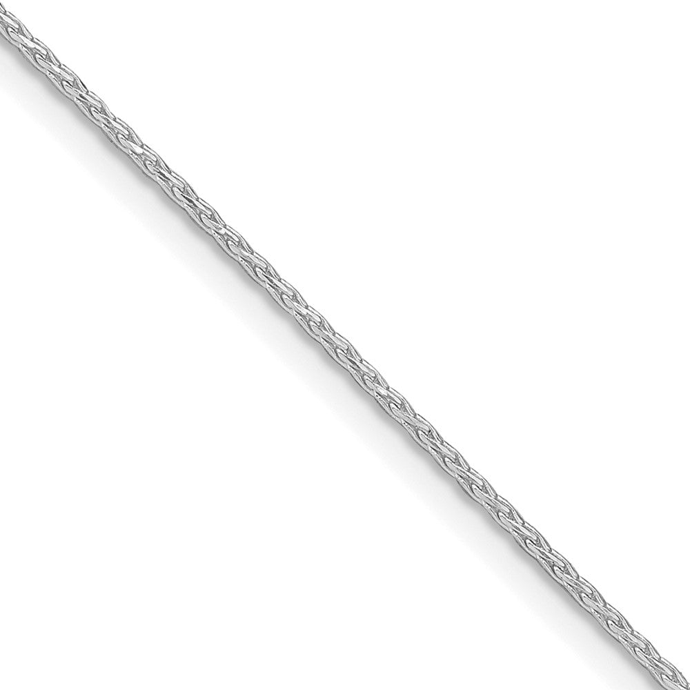 Sterling Silver Rhodium-plated 1.25mm Diamond-cut Round Spiga Chain - 8