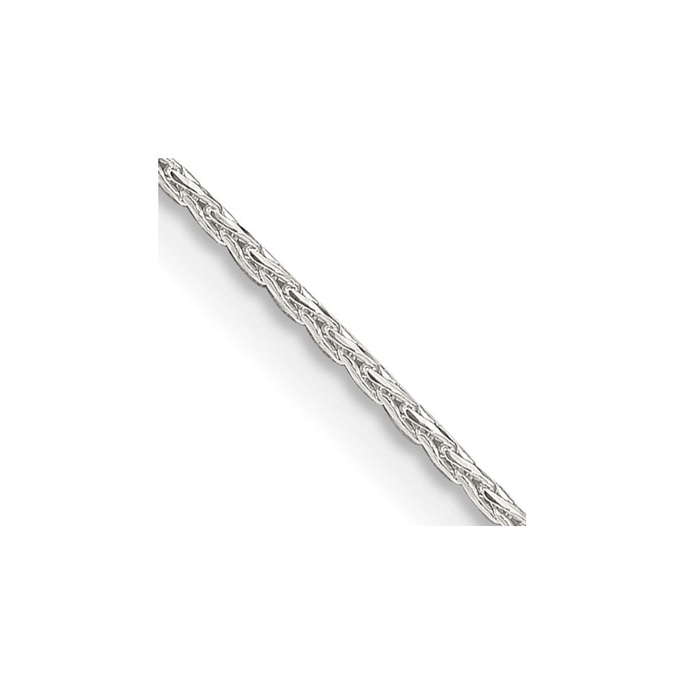 Sterling Silver 1.25mm Diamond-cut Round Spiga Chain - 8