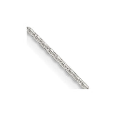 Sterling Silver 1.25mm Diamond-cut Round Spiga Chain - 8