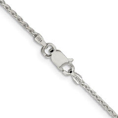 Sterling Silver 1.45mm Diamond-cut Round Spiga Chain - 8