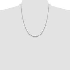 Sterling Silver Rhodium-plated 1.45mm Diamond-cut Round Spiga Chain