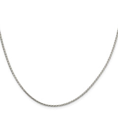 Sterling Silver 1.7mm Diamond-cut Round Spiga Chain w/4in ext.