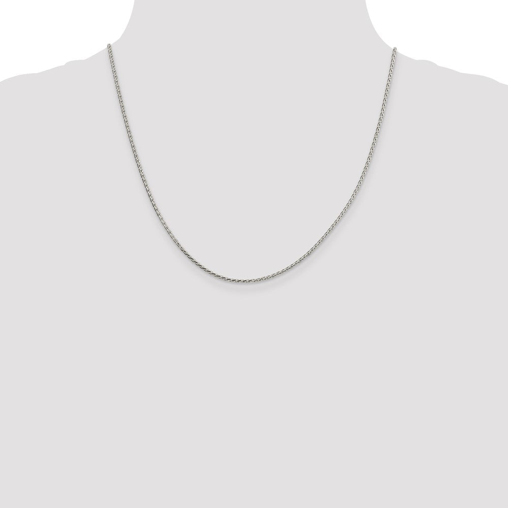Sterling Silver 1.7mm Diamond-cut Round Spiga Chain - 3