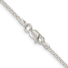 Sterling Silver Rhodium-plated 1.7mm Diamond-cut Round Spiga Chain - 8