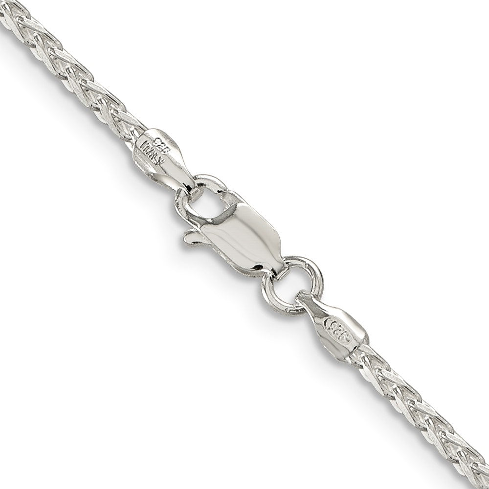 Sterling Silver 2.15mm Diamond-cut Round Spiga Chain - 6