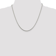 Sterling Silver 2.15mm Diamond-cut Round Spiga Chain - 6
