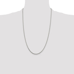 Sterling Silver 2.15mm Diamond-cut Round Spiga Chain - 8
