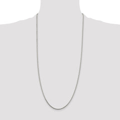 Sterling Silver 2.15mm Diamond-cut Round Spiga Chain - 10