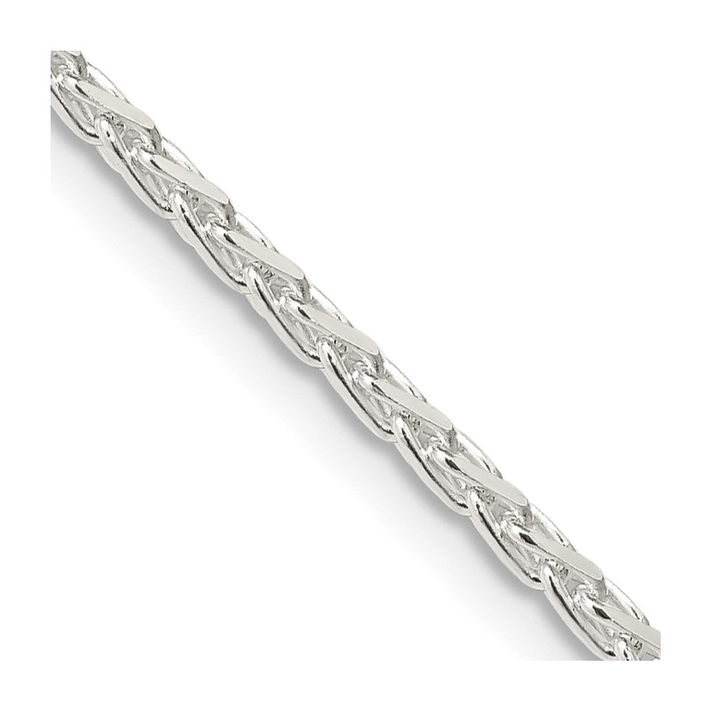 Sterling Silver 2.15mm Diamond-cut Round Spiga Chain - 8