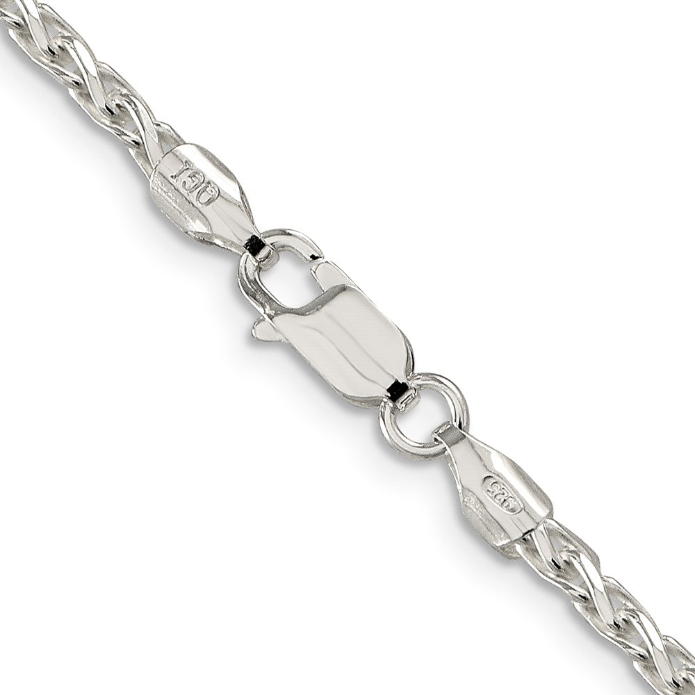 Sterling Silver 2.85mm Diamond-cut Round Spiga Chain - 6