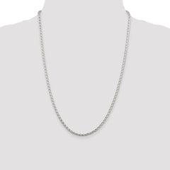 Sterling Silver 2.85mm Diamond-cut Round Spiga Chain - 7