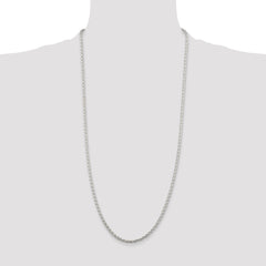 Sterling Silver 2.85mm Diamond-cut Round Spiga Chain - 5