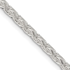 Sterling Silver 3.5mm Diamond-cut Round Spiga Chain - 6