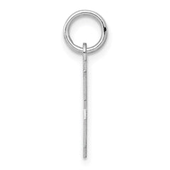 Sterling Silver/Rhodium-plated Polished Number 3 Charm - 3