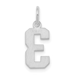 Sterling Silver/Rhodium-plated Polished Number 3 Charm - 3
