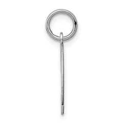 Sterling Silver/Rhodium-plated Polished Number 9 Charm