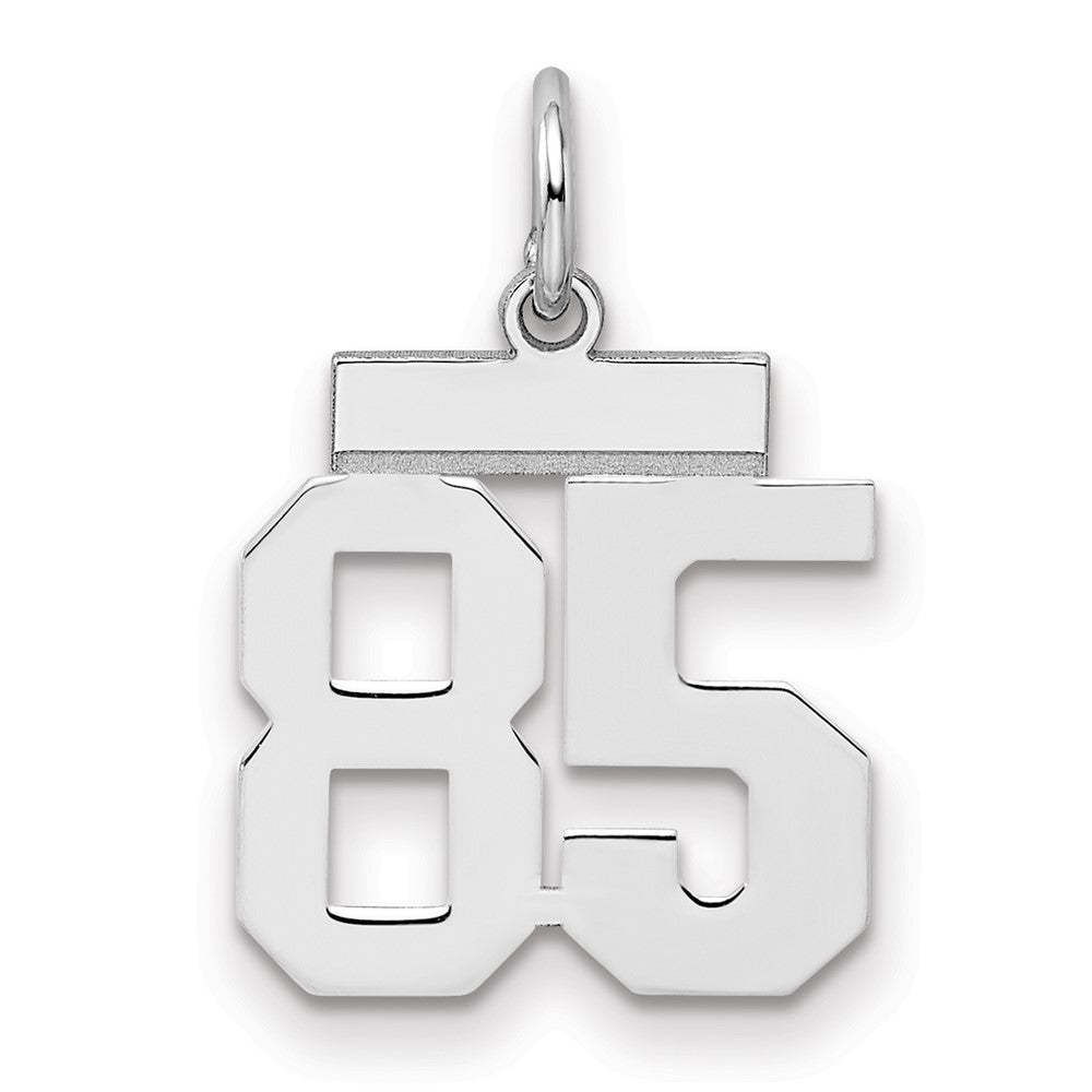 Sterling Silver/Rhodium-plated Polished Number 85 Charm - 2
