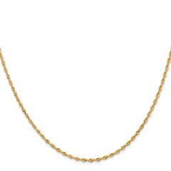 14K 18 Inch 1.85mm Diamond-cut Quadruple Rope Lobster Clasp Chain