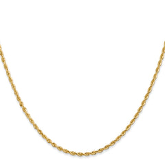 14K 20 Inch 2mm Diamond-cut Quadruple Rope Lobster Clasp Chain