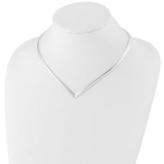 Sterling Silver 4mm Cubetto V-shaped Necklace