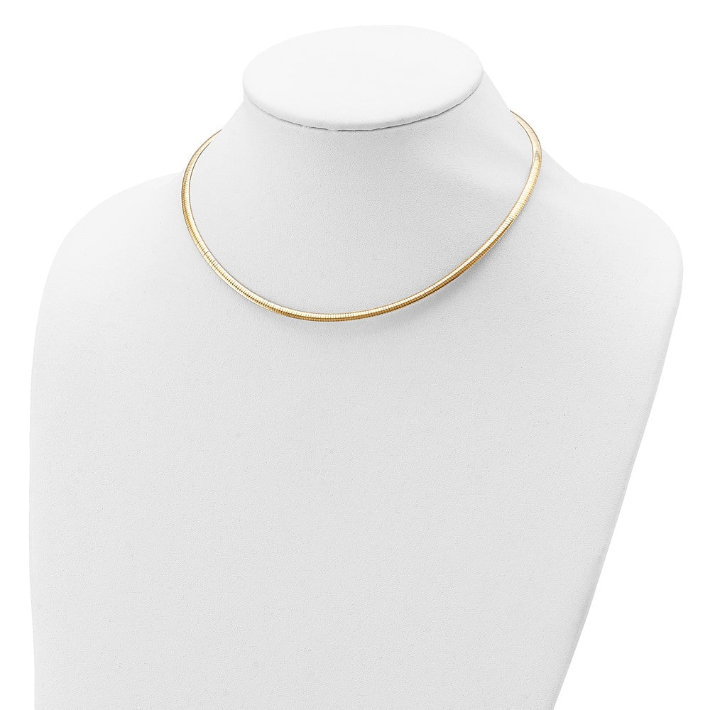 Sterling Silver Flash Gold-plated Reversible 3mm Cubetto Chain - 2
