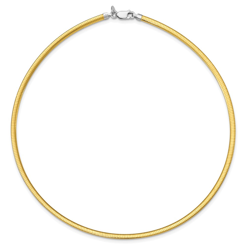 Sterling Silver Flash Gold-plated Reversible 3mm Cubetto Chain - 2
