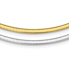 Sterling Silver Flash Gold-plated Reversible 3mm Cubetto Chain - 2