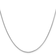 Sterling Silver .95mm Diamond-cut Round Box Chain w/4in ext.