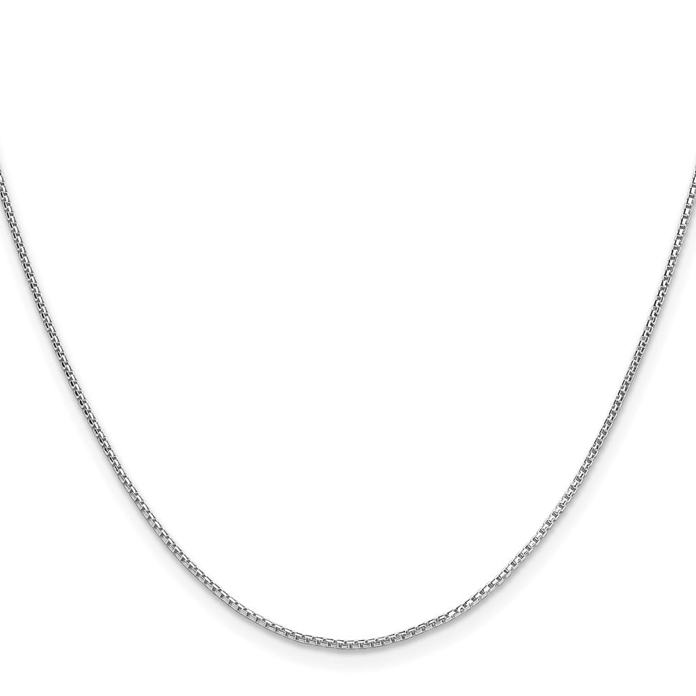 Sterling Silver Rhodium-plated .95mm Diamond-cut Round Box Chain - 6