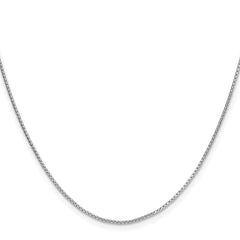 Sterling Silver Rhodium-plated .95mm Diamond-cut Round Box Chain - 6