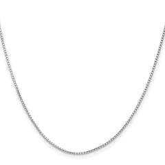 Sterling Silver 1.1mm Diamond-cut Round Box Chain w/2in ext.
