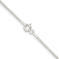 Sterling Silver Rhodium-plated 1.1mm Diamond-cut Round Box Chain - 7