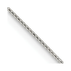 Sterling Silver 1.1mm Diamond-cut Round Box Chain - 7