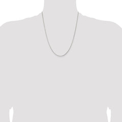 Sterling Silver 1.3mm Diamond-cut Round Box Chain - 7