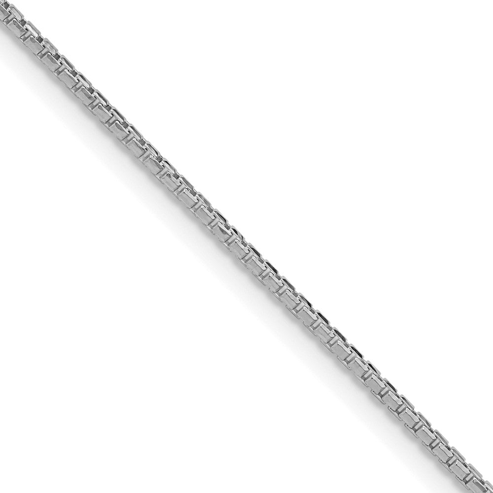 Sterling Silver Rhodium-plated 1.3mm Diamond-cut Round Box Chain - 7