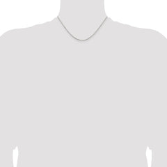 Sterling Silver 1.5mm Diamond-cut Round Box Chain - 7