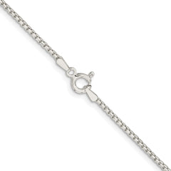 Sterling Silver Rhodium-plated 1.5mm Diamond-cut Round Box Chain w/4in ext.