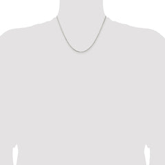 Sterling Silver Rhodium-plated 1.5mm Diamond-cut Round Box Chain