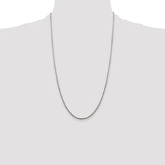 Sterling Silver 1.75mm Diamond-cut Round Box Chain - 4