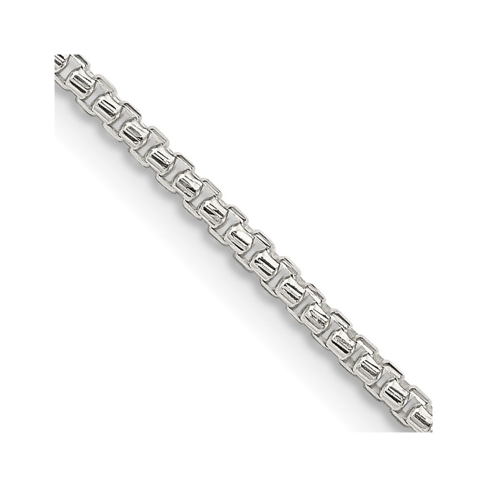 Sterling Silver 1.75mm Diamond-cut Round Box Chain - 7