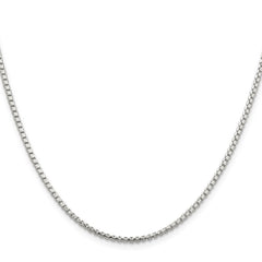 Sterling Silver 2mm Diamond-cut Round Box Chain