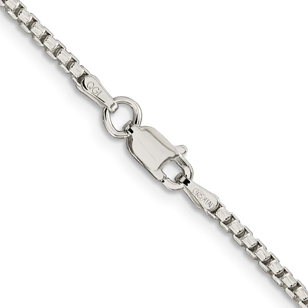 Sterling Silver 2mm Diamond-cut Round Box Chain