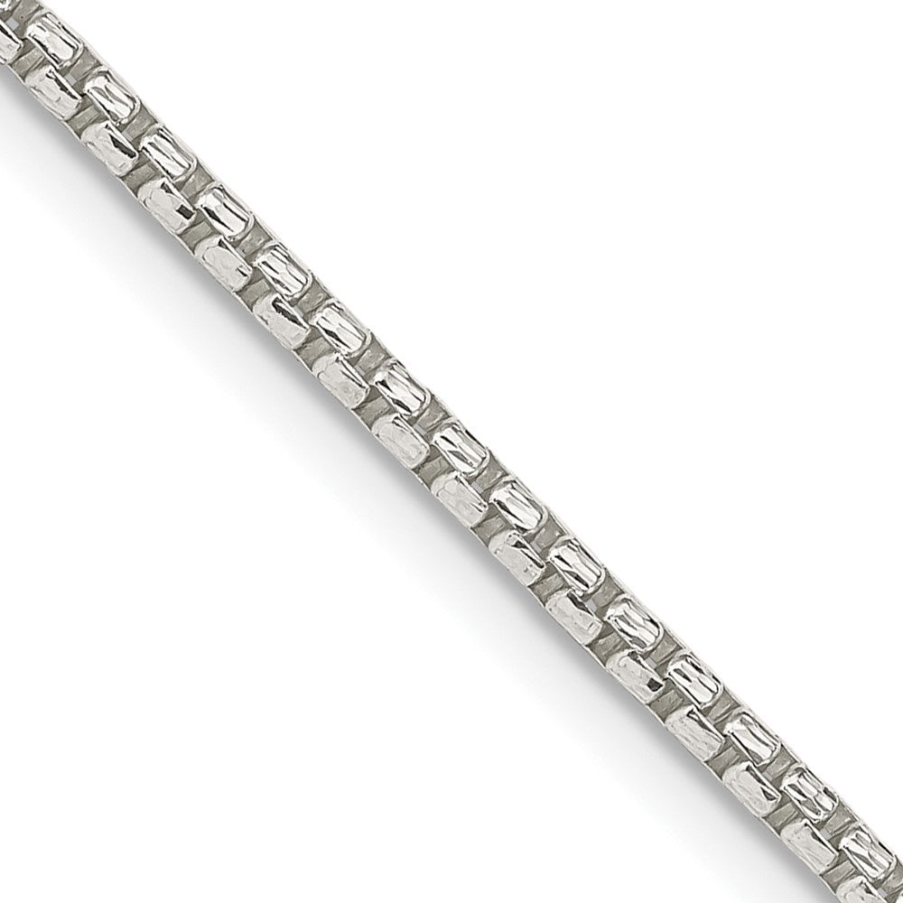 Sterling Silver 2mm Diamond-cut Round Box Chain - 5